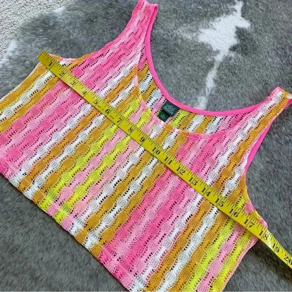 Crochet Knit Crop Tank Top - Picture 11 of 11